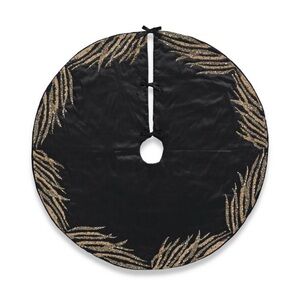 Frontgate Black and Gold Tree Skirt - NWT